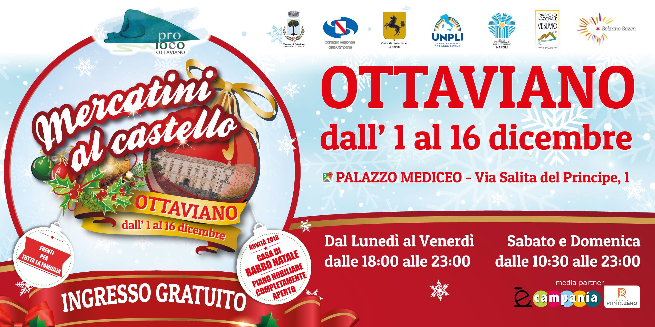 Mercatini Di Natale Ottaviano.Mercatini Al Castello Ottaviano Na Parco Nazionale Del Vesuvio